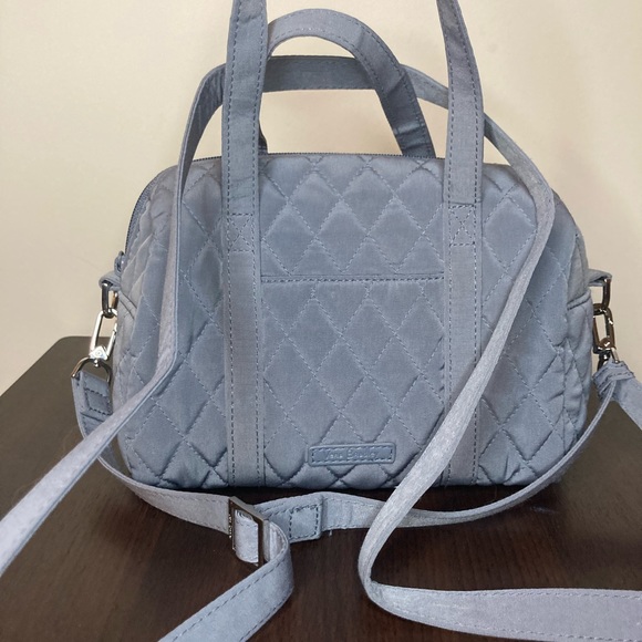Vera Bradley Gray Quilted Crossbody Satchel - Picture 4 of 4